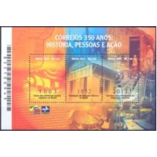 BL-176 -BLOCO CORREIOS 350 ANOS - 13 - MINT 